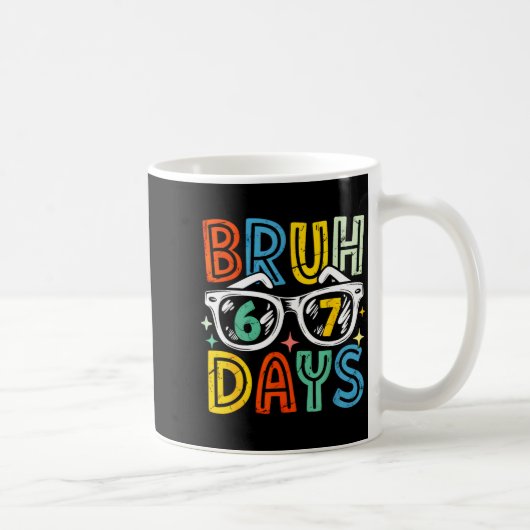 67日目の登校 おめでとう67日目 学校の日 Tシャツ コーヒーマグカップ (右)