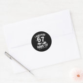 67日間の学校を生き延びた面白いミーム教師 スタイル ラウンドシール (封筒)