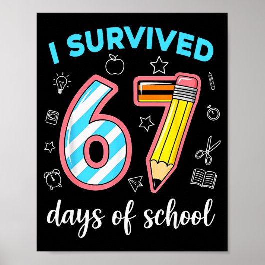 67日間の学校を生き延びた!面白い67のミーム教師 ポスター (正面)