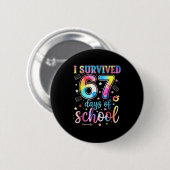 67日間の学校を生き抜いたよ 面白い67のミーム 先生 缶バッジ (正面&裏面)