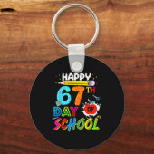 67日間の学校生活おめでとう！ 67日目もっと賢く！ キーホルダー (正面)
