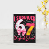 67日間の学校生活を乗り切ったよ Nk Bow女子キッズ カード (黄色い花)