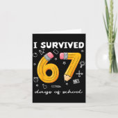 67日間の学校生活を乗り切った！おもしろ67のミーム教師 カード (正面)