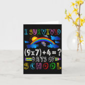 67日間の学校生活を乗り切った！おもしろ67ミーム数学教師 カード (黄色い花)