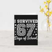 67日間の学校生活を乗り切った！教師あるある面白ミーム カード (黄色い花)