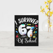 67日間の学校生活を乗り切った！教師あるある面白ミーム カード (黄色い花)