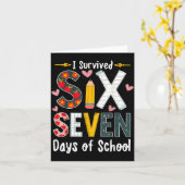 67日間の学校生活を乗り切った！面白い先生と生徒たち カード (黄色い花)