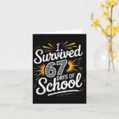 67日間の学校生活を乗り切った！面白すぎる67人の先生と生徒 カード (黄色い花)
