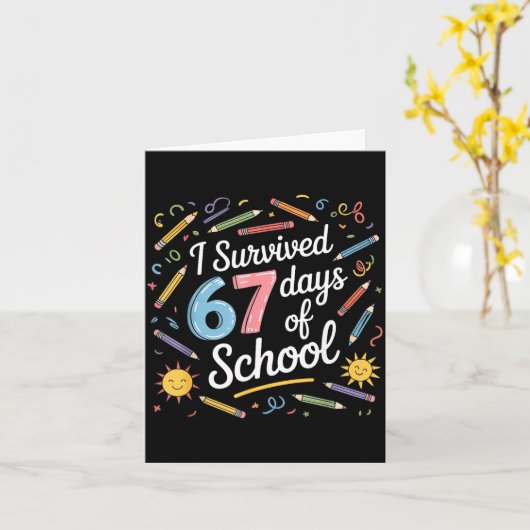 67日間の学校生活を乗り切った！面白すぎる67人の先生と生徒 カード (黄色い花)