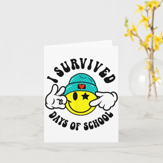 67日間の学校生活を生き抜いた先生と学生たち カード (黄色い花)