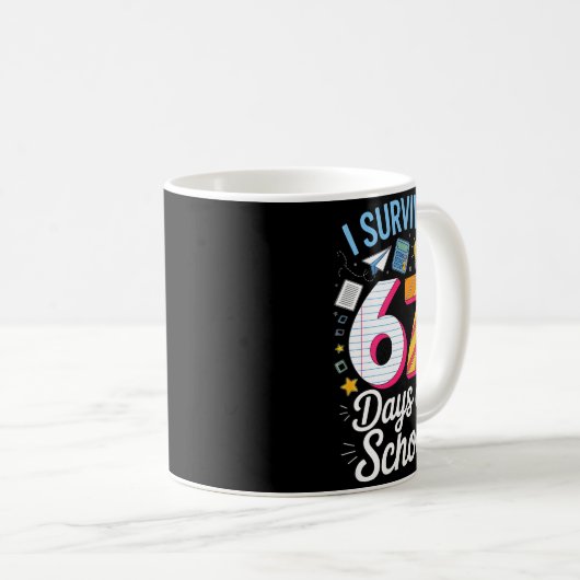 67日間の学校生活を生き抜いた教師と生徒のミーム コーヒーマグカップ (正面右)