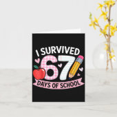 67日間の学校生活を生き抜いた！学生の日常あるある カード (黄色い花)