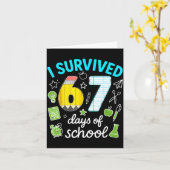 67日間の学校生活を生き抜いた！教師あるある笑 カード (黄色い花)