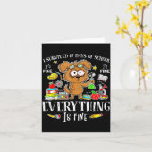 67日間の学校生活を生き抜いた 犬好きの科学オタクが笑える カード (黄色い花)