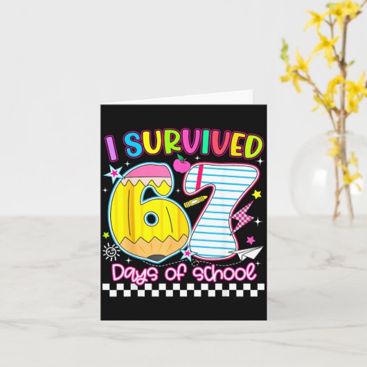 67日間の学校生活を生き抜いた！男子も女子も面白すぎるミーム カード (黄色い花)