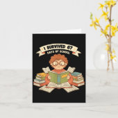 67日間の学校生活を生き抜いた 笑える先生と生徒 カード (黄色い花)