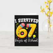 67日間の学校生活を生き抜いた 笑える67のミーム 先生 カード (黄色い花)