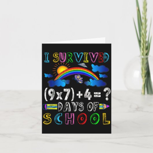 67日間の学校生活を生き抜いた 笑える67のミーム 数学 カード (正面)