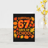 67日間の学校生活を生き抜いた！ 面白い先生たち６７人（笑） カード (黄色い花)