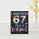 67日間の学校生活を生き抜いた！面白すぎる67のミーム教師 カード (黄色い花)