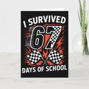 67日間の学校生活を生き抜いた Six Seven ミーム レース カード