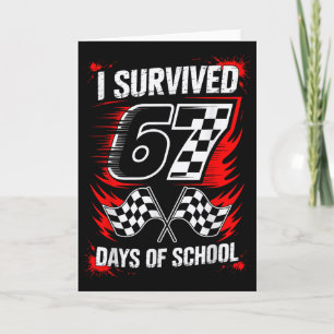 67日間の学校生活を生き抜いた Six Seven ミーム レース カード