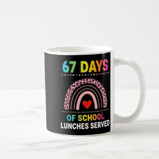 67日間の学校給食を提供 6 7 メーム虹 コーヒーマグカップ (右)