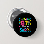 67日間学校に通ったよ 面白い67のミーム 生徒 缶バッジ (正面&裏面)