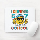 67日間学校に通ったよ 面白い67 ジョーク 学生 マウスパッド (マウス)