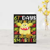 67日 スマートなリトルモンスター 67日目 学校の女の子 カード (黄色い花)