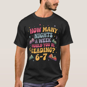 67晩読書するんだ メーム 先生シックスセブン Tシャツ