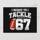 67歳のタックルフットボールパーティー 67歳の誕生日 ポストカード (正面)