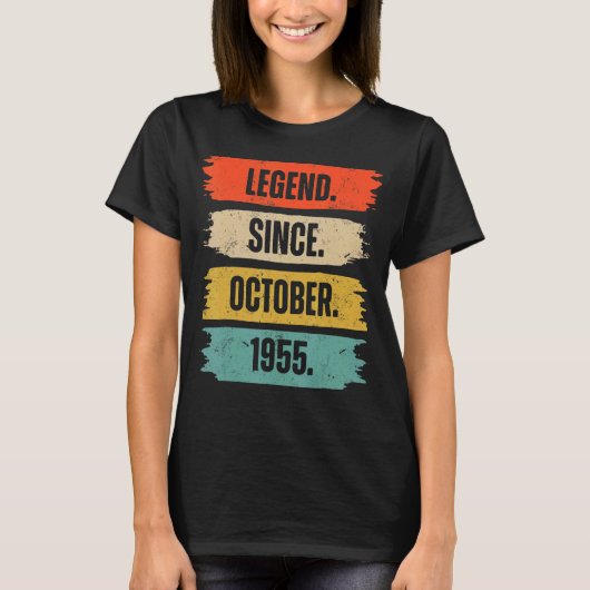 67歳の伝説1955年10月67誕生以来 Tシャツ (正面)