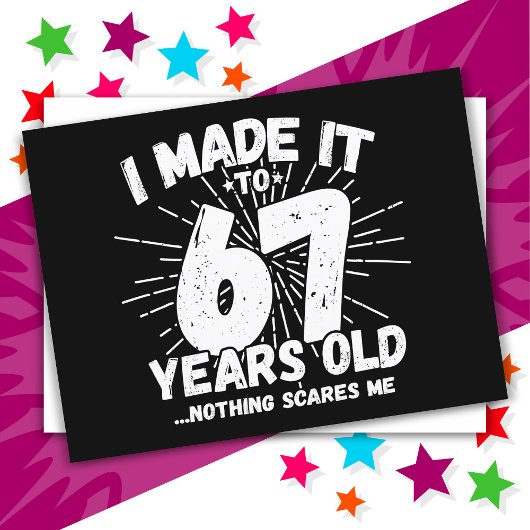 67歳の皮肉なミーム 面白い67歳の誕生日 ポストカード