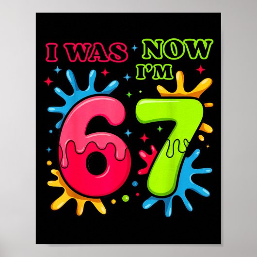 67歳の誕生日おめでとう 67 歳 誕生日おめでとう Meme ポスター (正面)