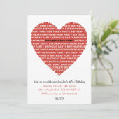 67歳の誕生日の招待ガールクソキスウィートアート 招待状 (スタンド正面)