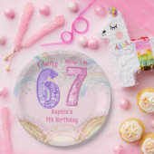 67歳の誕生日の紙皿 ペーパープレート (パーティー)
