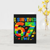 67歳の誕生日を迎えたよ 男の子 女の子 ブロック カード (黄色い花)