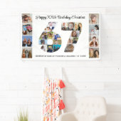 67歳の誕生日パーティーナンバー67フォトコラージュ 横断幕 (インサイチュ)
