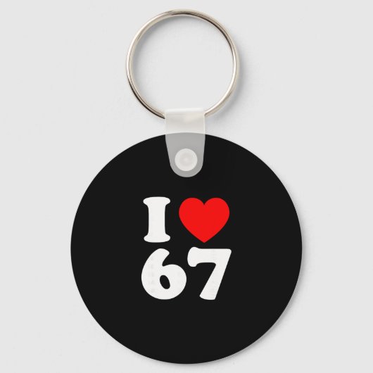 67歳の誕生日パーティー記念日大好き キーホルダー (正面)