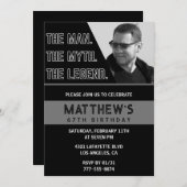 67歳の誕生日招待状ブラックザマンザレジェンド 招待状 (正面/裏面)