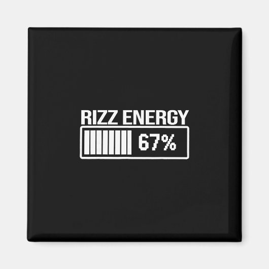67歳のRizzエナジー 笑えるシックスセブン Gen Alpha メーム マグネット (正面)
