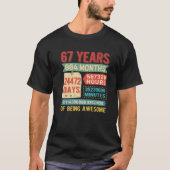 67歳67歳の誕生日装飾Bda Tシャツ (正面)