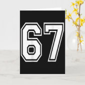 67番のスポーツ選手 シャツの番号Ckのみ カード (黄色い花)