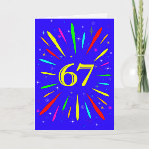 67番目の誕生日爆発カード カード