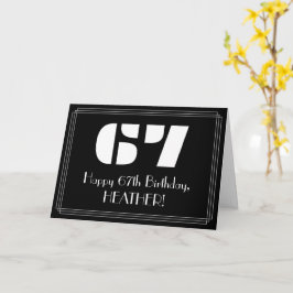 67番目の誕生日:インスパイアアールデコ検索"67" & Name カード