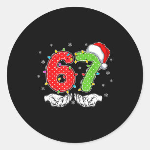 67番 6と7 マッチング 67 ミーム クリスマス ラウンドシール