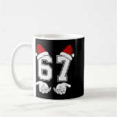 67番 6と7 ミーム クリスマス コーヒーマグカップ (左)