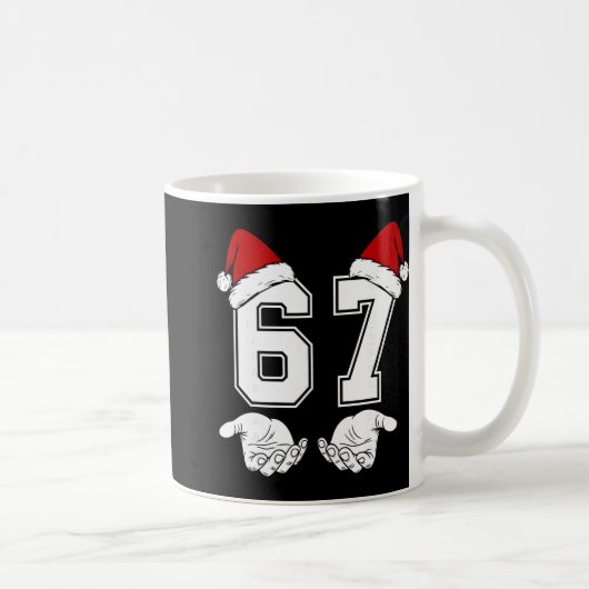 67番 6と7 ミーム クリスマス コーヒーマグカップ (右)