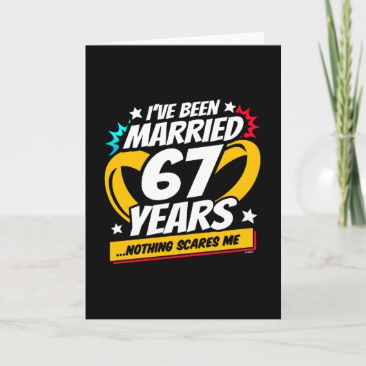 67結婚した年おもしろい67結婚周年 カード (正面)